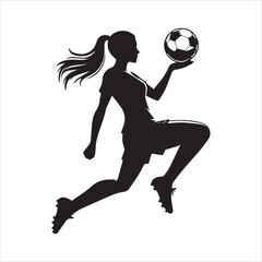 Female Football Player Vectors
