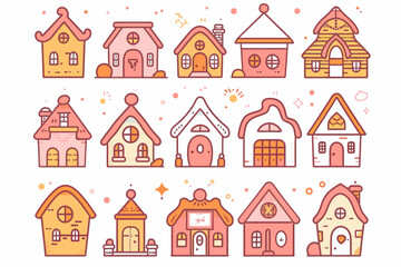 Collection of 12 Different Styled Houses