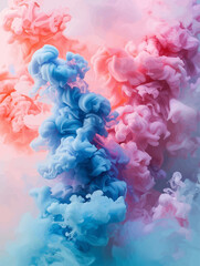 Obraz premium Colorful Smoke Cloudscape with Blue and Pink Hues