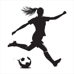Female Football Player Vectors

