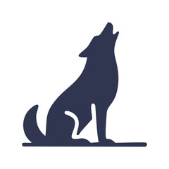 Howling wolf silhouette. Silhouette of a wolf howling at the moon, representing freedom, wilderness, and animal spirit.
