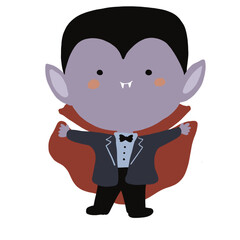 Halloween character vector - vampire, witch