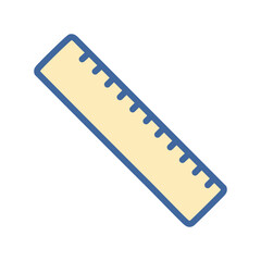 Ruler icon. Ruler icon with blue outline. Perfect for design projects or websites that need a measurement tool.