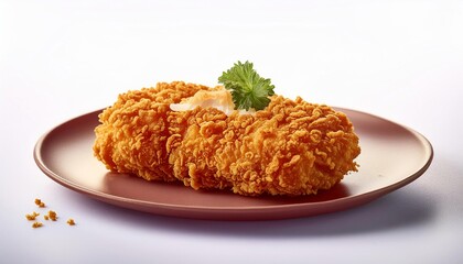 Tonkatsu with white background isolated