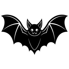 Halloween bat on a black vector 