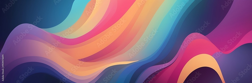 Poster abstract gradient background with blurred colors