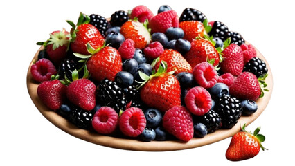 Obraz premium different red fruits in a bowl