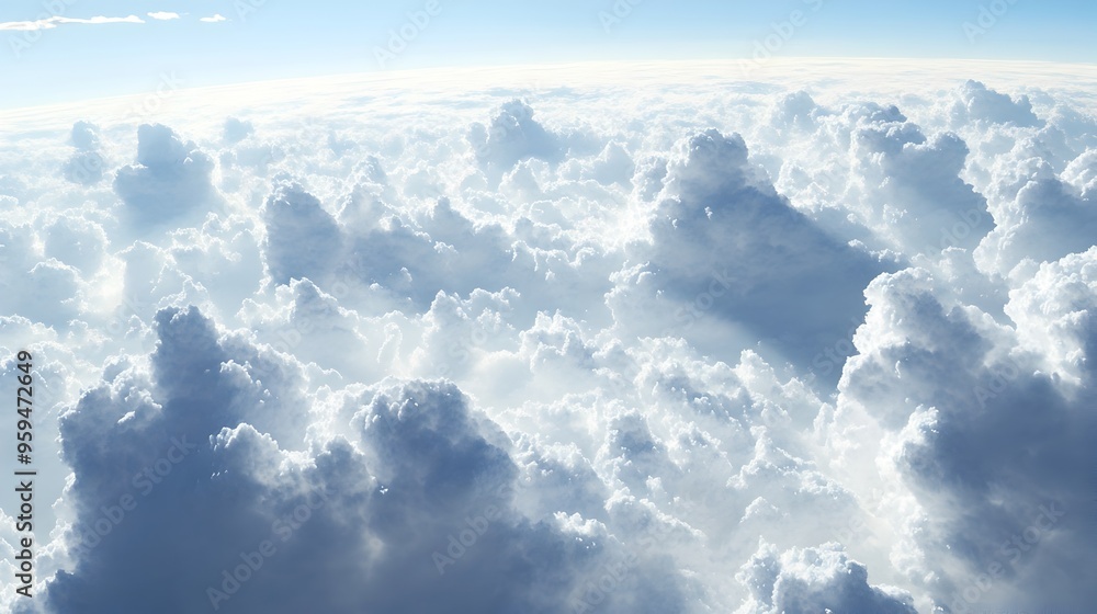 Poster captivating weather simulation showcasing dynamic cloud formations in the atmosphere