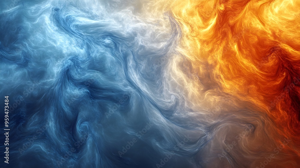 Poster dynamic meteorological simulation showcasing atmospheric wind patterns