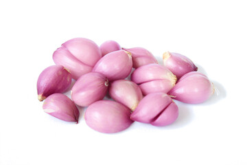 Red Onions isolated on white background.