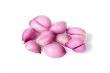 Red Onions isolated on white background.