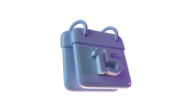 3D Model daily  calendar day 15