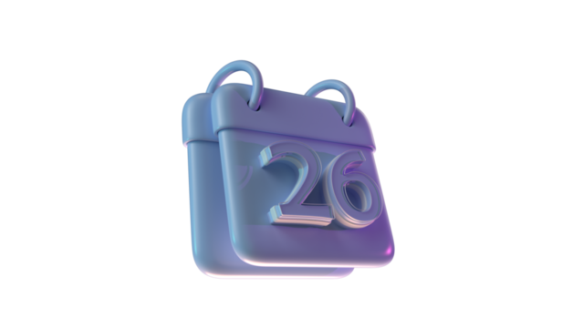 3D Model dairly calendar day26