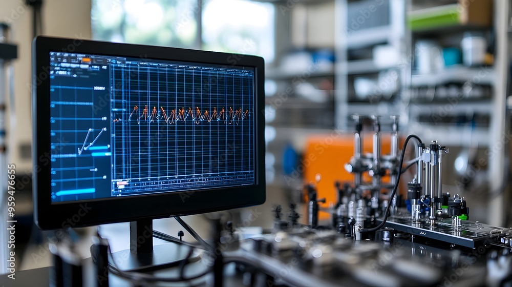 Poster digital simulation of harmonic motion in a physics lab environment
