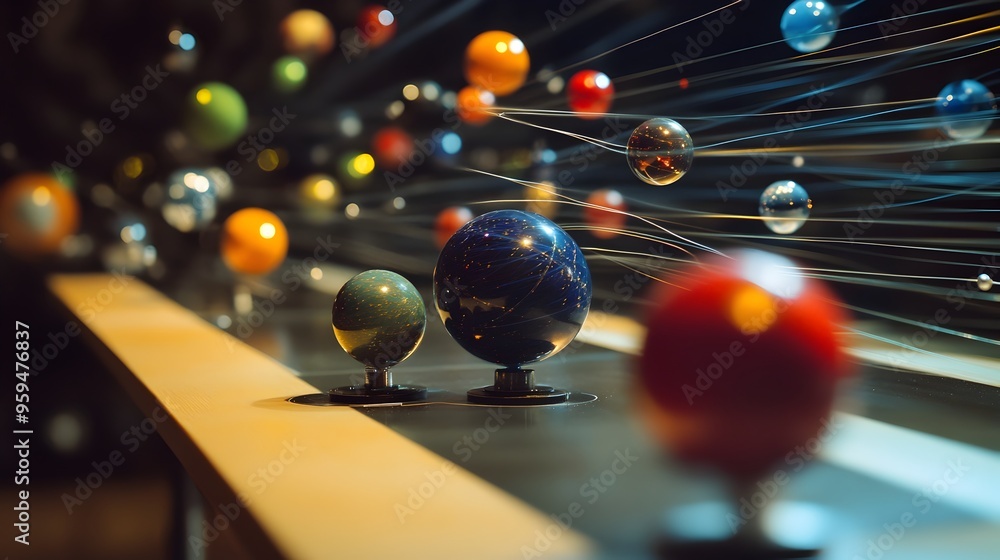 Poster simulating the principles of relativity in a physics lab experiment