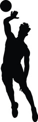 Men volleyball player silhouette illustration