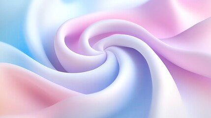 A beautiful swirl of smooth pastel fabric showcasing soft colors and fluid motion, perfect for backgrounds or textile design.