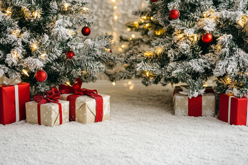christmas tree and gifts