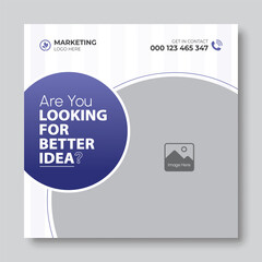 Fototapeta premium Digital marketing agency social media post and web banner template