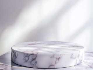 marble podium for skincare or cosmetic display, product photo background	