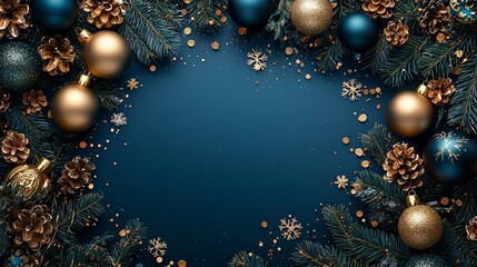 Merry Christmas and Happy New Year festive colorful composition. Christmas background. Xmas banner and holiday poster