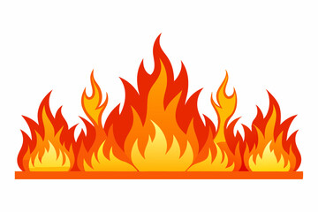 Fire background in flat style