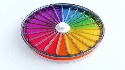 Obraz premium Colorful wheel featuring various vibrant shades, perfect for art, design, and creative projects.