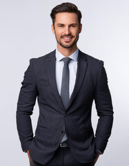 Fototapeta premium A model wearing a company employee's uniform.