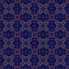 Vector Javanese ethnic batik pattern template with a beautiful and elegant natural color combination