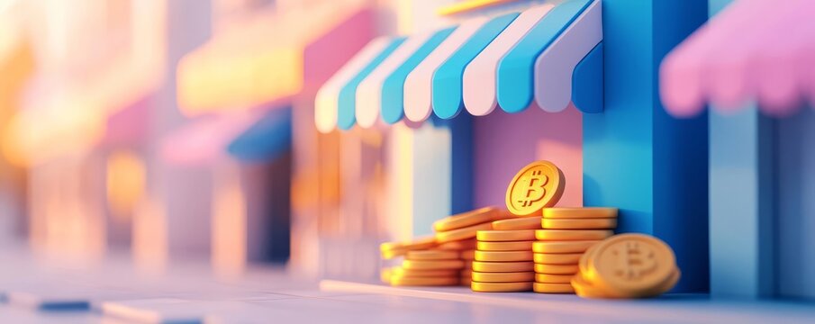 3D render of a secure multi-vendor marketplace platform