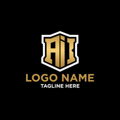 Fototapeta premium INITIAL LOGO HEXAGON