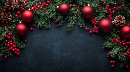 Merry Christmas and Happy New Year festive colorful composition. Christmas background. Xmas banner and holiday poster