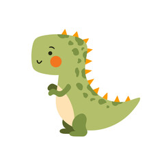 Fototapeta premium Illustration of a cute dinosaur isolated on a white background