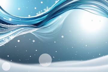 Soft Snowy Abstract Background Featuring Fluid Waves and Vibrant Elements