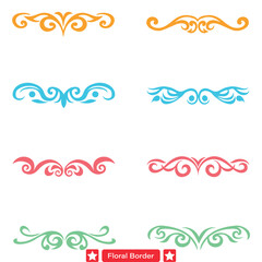 Botanical Harmony  Beautiful Floral Border Silhouette Vectors for Design Enthusiasts