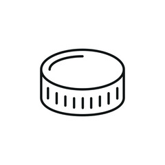 Hockey puck icon. Simple hockey puck icon for social media, app, and web design. Vector illustration
