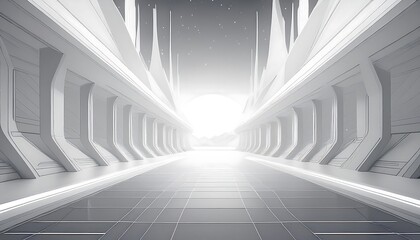 Fototapeta premium White Background with Sleek Modern Design Elements