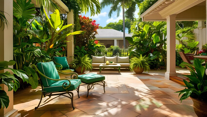 The arm chair sofa serves beautifully on the side of the garden
