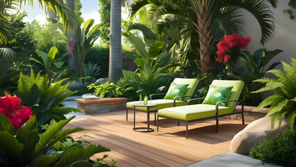 The arm chair sofa serves beautifully on the side of the garden