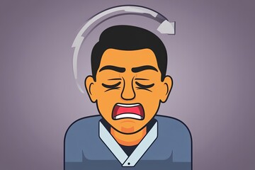 Cringed Facial Expression Emoticon Graphic Icon Representing Tense Discomfort