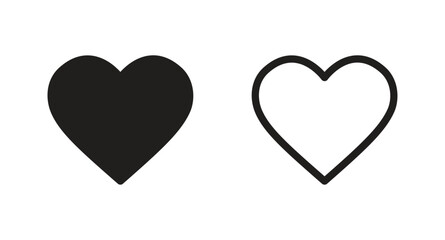 Heart Symbol Icons . Love icon vector.