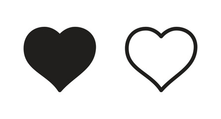 Heart Symbol Icons . Love icon vector.
