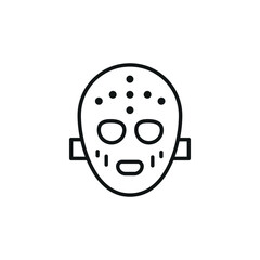 Hockey goalie mask icon. Simple hockey mask icon for social media, app, and web design. Vector illustration