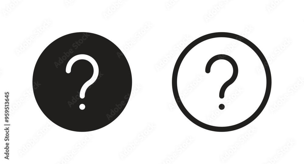 Poster question mark in bubble icon vector. question icon vector