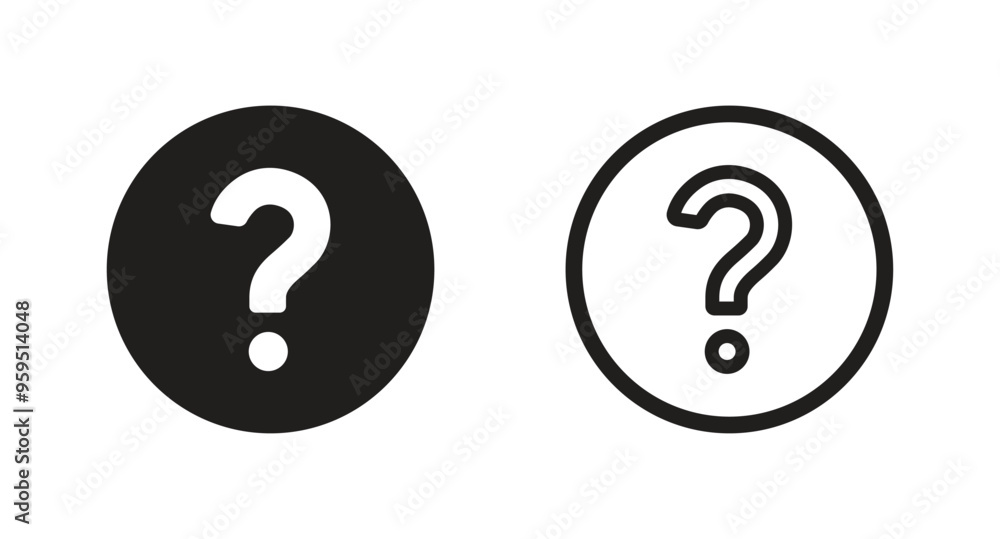 Poster question mark in bubble icon vector. question icon vector