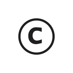 Copyright icon vector illustration. copyright sign trendy style illustration for web and app..eps