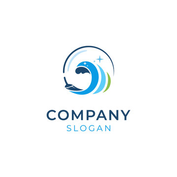 Cleaning service logo design template