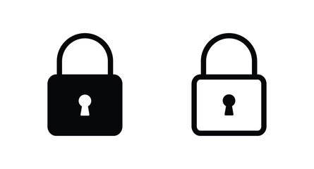 padlock icon. Lock vector icon
