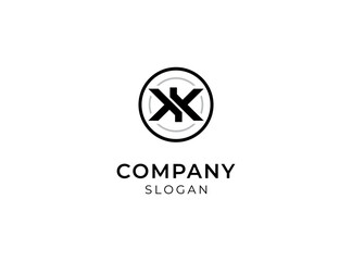 K company logo. Monogram letter KK logotype design