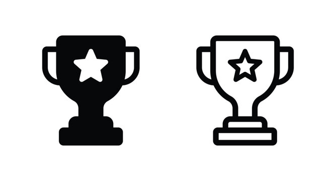 trophy icon vector. Trophy cup symbol icon 
